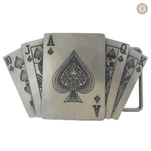 Boucle de ceinture sur le thème du poker en style western