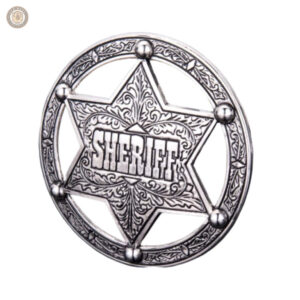 Boucle de ceinture western avec design Sheriff distinctif