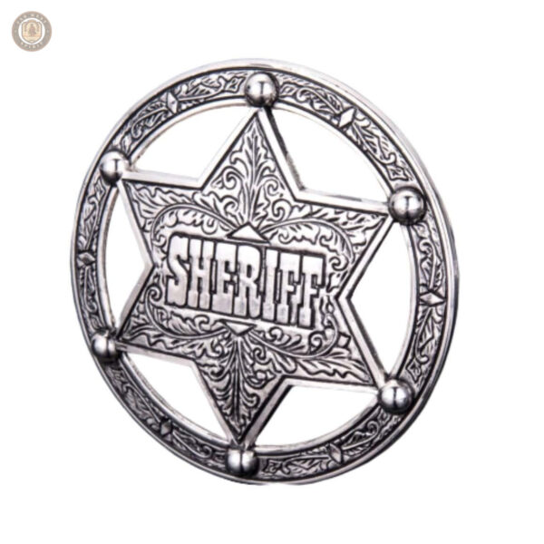 Boucle de ceinture western avec design Sheriff distinctif