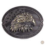 Boucle de ceinture western aigle américain en métal