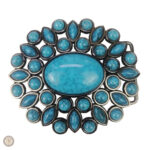 Boucle de ceinture western turquoise pour femme