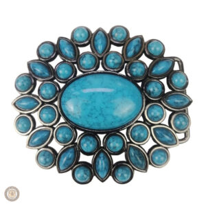 Boucle de ceinture western turquoise pour femme