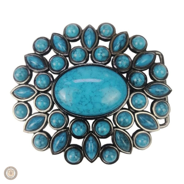 Boucle de ceinture western turquoise pour femme