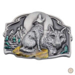 Boucle de ceinture western Wolf en design élégant