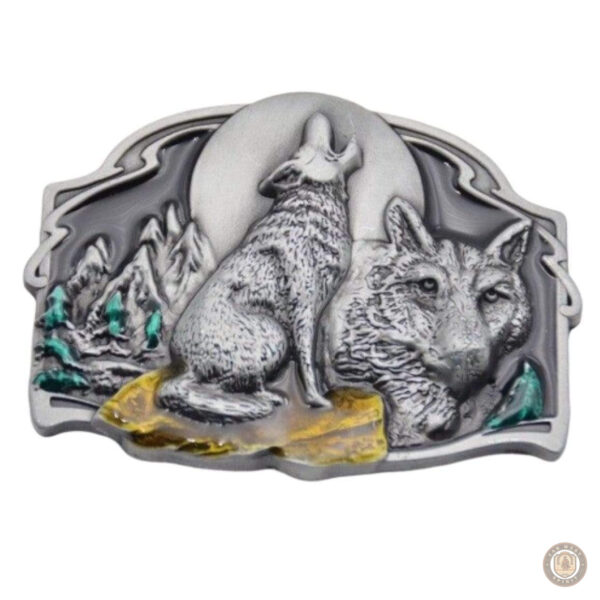 Boucle de ceinture western Wolf en design élégant