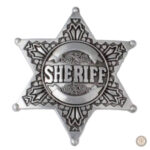 Boucle de ceinture western Sheriff ornée et distinctive