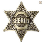 Boucle de ceinture western avec motif Sheriff traditionnel