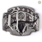 Boucle de ceinture ornée, style western, design Texas