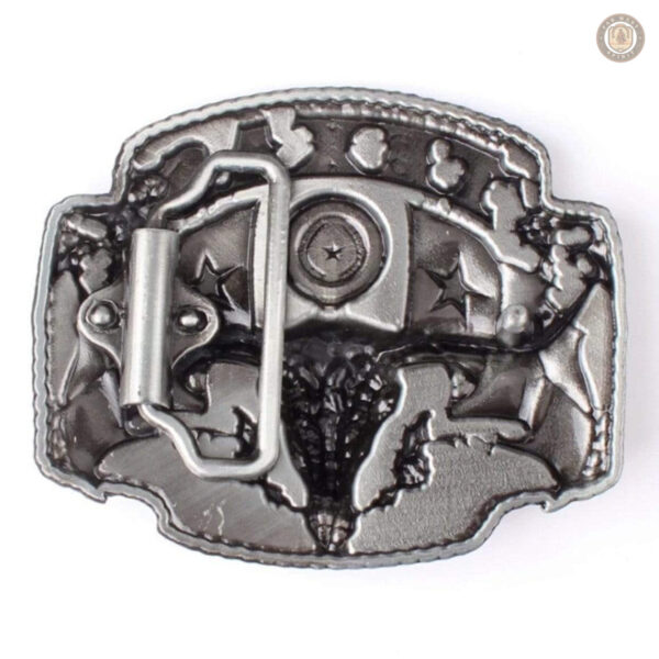 Boucle de ceinture ornée, style western, design Texas