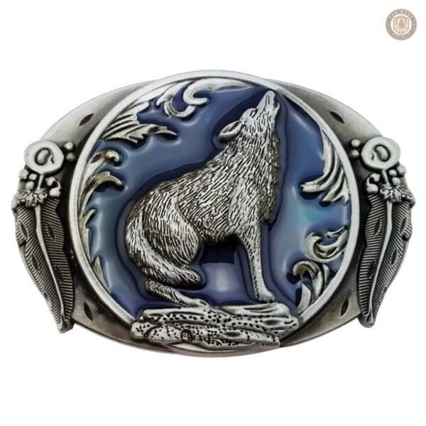 Boucle de ceinture The Wolf au style western