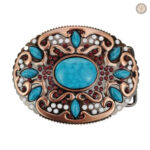Boucle de ceinture western turquoise élégante et stylée