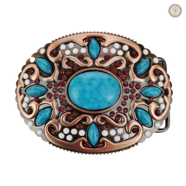 Boucle de ceinture western turquoise élégante et stylée