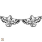 Boucles d'oreilles aigle en argent, style country