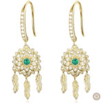 Boucles d'oreilles attrape-rêves en argent