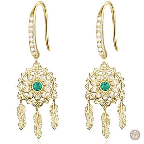 Boucles d'oreilles attrape-rêves en argent