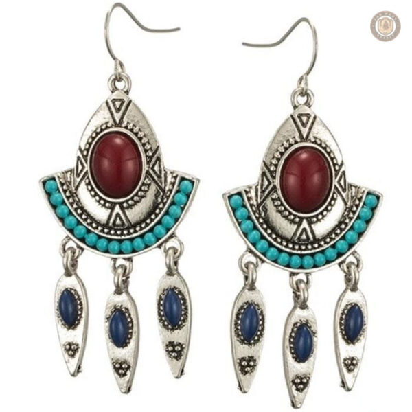 Boucles d'oreilles authentiques au style country