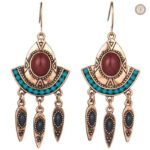 Accessoires de mode country, boucles d'oreilles élégantes