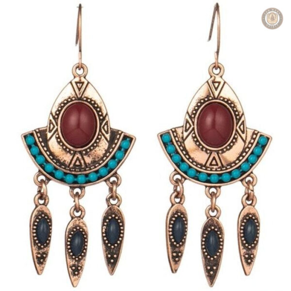 Accessoires de mode country, boucles d'oreilles élégantes