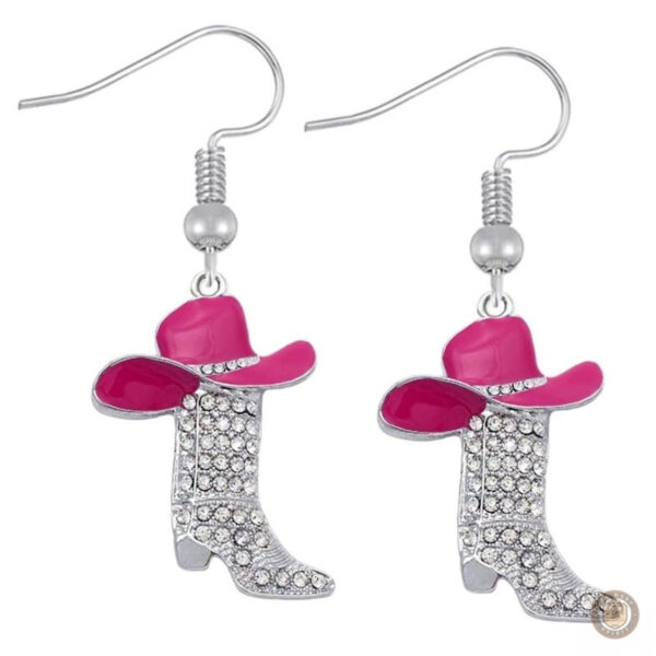 Boucles d'oreilles country en forme de bottes
