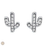 Bijoux en argent en forme de cactus, design country unique