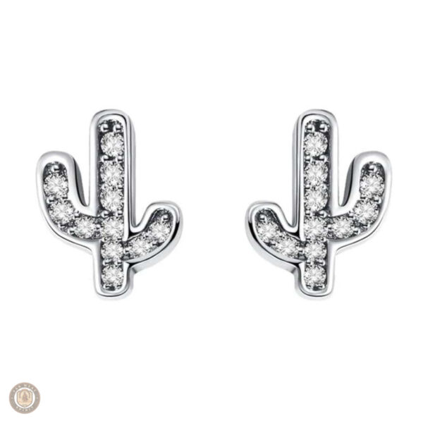 Bijoux en argent en forme de cactus, design country unique
