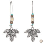 Accessoire country : boucles d'oreilles feuille, design tendance