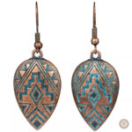 Boucles d'oreilles pendantes vintage au style country