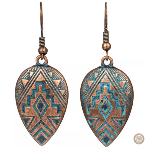 Boucles d'oreilles pendantes vintage au style country