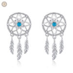 Boucles d'oreilles western en argent au style country