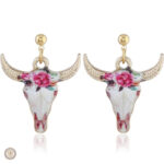 Boucles d'oreilles Taureau country élégantes et modernes