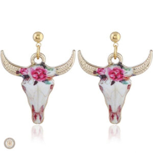 Boucles d'oreilles Taureau country élégantes et modernes