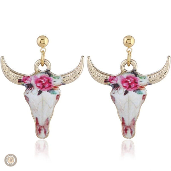 Boucles d'oreilles Taureau country élégantes et modernes