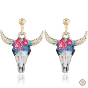 Accessoire tendance, boucles d'oreilles taureau pour look country