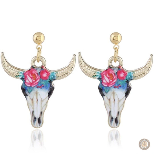 Accessoire tendance, boucles d'oreilles taureau pour look country