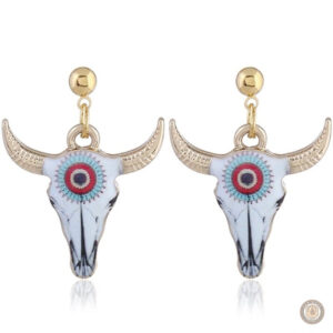 Boucles d'oreilles inspirées du taureau, parfaites pour un style western