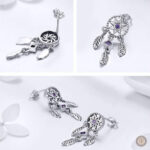 Élégantes boucles d'oreilles argentées inspirées du style western