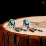 Accessoire western argenté avec touche turquoise élégante