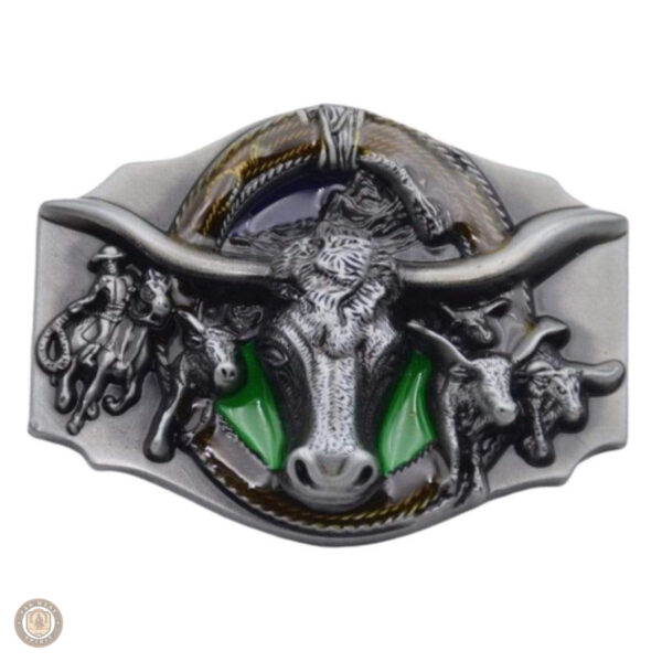Boucle de ceinture western Cowboys All Around en métal décoratif