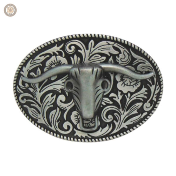 Boucle de ceinture western en cuir buffle