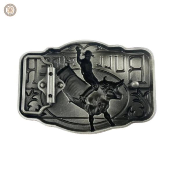 Accessoire western, boucle de ceinture Bull Rider stylisée