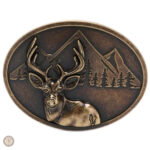 Boucle de ceinture western avec design de cerf