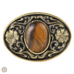 Boucle de ceinture western effet bois avec design authentique