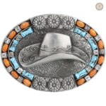 Boucle de ceinture western élégante en métal décoratif