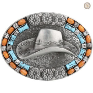 Boucle de ceinture western élégante en métal décoratif