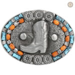 Boucle de ceinture au style western raffiné et classique