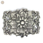 Boucle de ceinture western florale élégante et raffinée