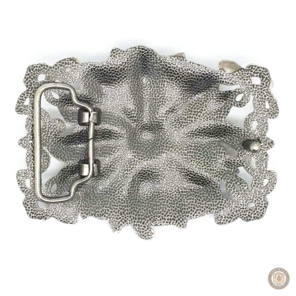 Boucle de ceinture ornée de motifs floraux en style western