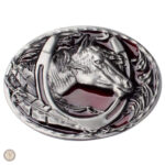 Boucle de ceinture cowboy Red Horse en style western