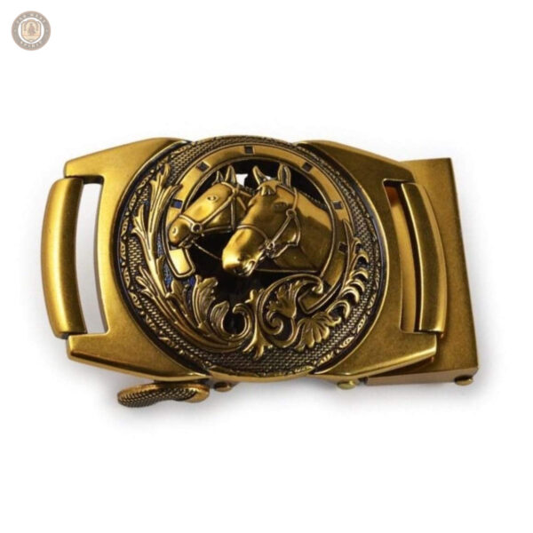Boucle de ceinture avec motif têtes de chevaux