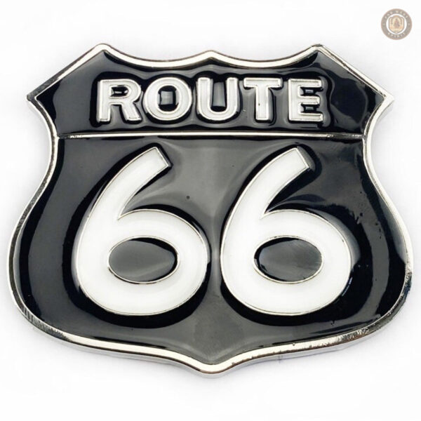 Boucle de ceinture Route 66 en style western